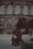 Die Arena von Pula im Schnee