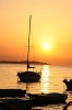 FAZANA > Boot im Sonnenuntergang