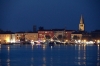 Istrien: POREC > Promenade und Ausflugsboote in der Abenddämmerung