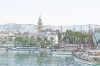 Dalmatien: SPLIT > Altstadtskyline mit Hafen