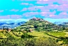 Istrien: MOTOVUN > Blick auf die Stadt, im Hintergrund das Ucka-Gebirge