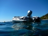 Dalmatien: ADRIA bei Karbuni auf Korcula > Schlauchboot