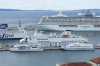 Dalmatien: SPLIT > Hafen > Kreuzfahrtschiffe, Fähren, Katamarane