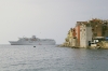 Istrien: ROVINJ > Kreuzfahrschiff