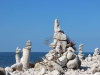 Istrien:ROVINJ>Strandkunstwerke Steinskulpturen