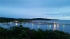 Istrien:Rovinj-Valalta>Hafen am Abend in der Dämmerung