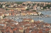 Istrien: ROVINJ> Hafen von oben