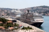 Dalmatien: DUBROVNIK> Kreuzfahrtschiffe im neuen Hafen von Dubrovnik