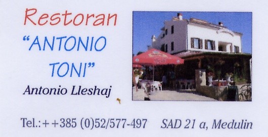 MEDULIN > Restoran Antonio Toni