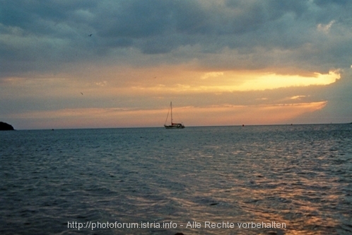 Sonnenuntergang Hafen Funtana
