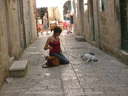 Dubrovnik > Altstadt > Mädchen mit Katze