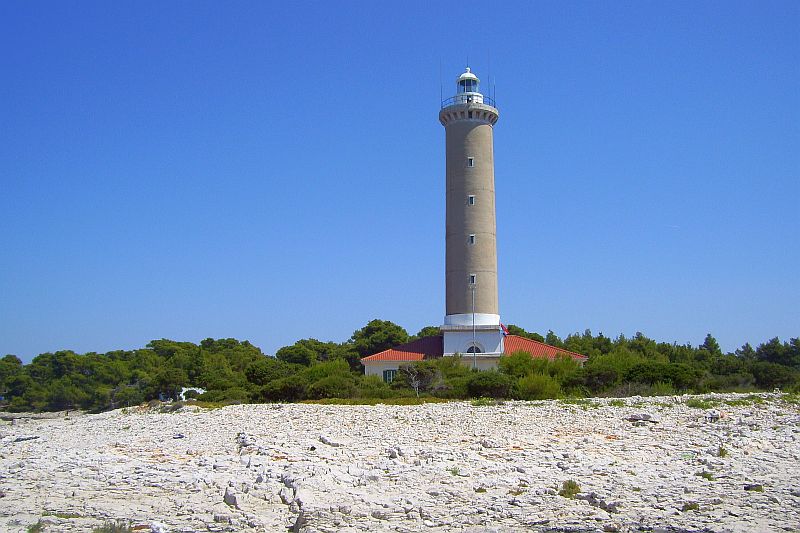Dalmatien: DUGI OTOK > Veli Rat > Leuchtturm