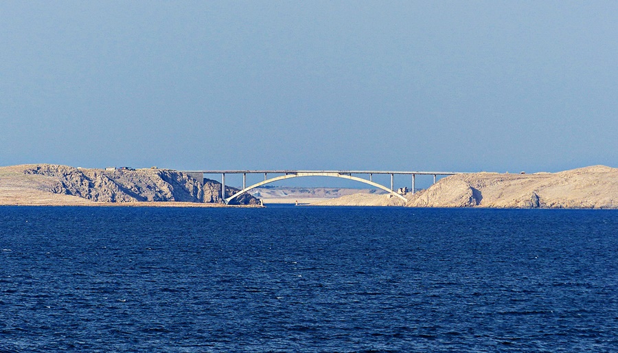 Dalmatien>Die Brücke von Pag