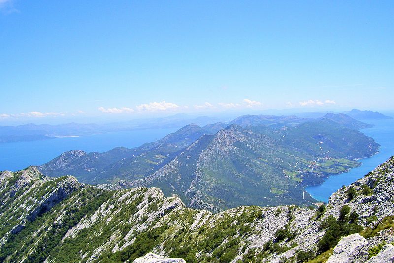 Dalmatien: OREBIC > Gipfelpanorama am Sv. Ilija