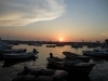Istrien: FAZANA > Hafen im Sonnenuntergang