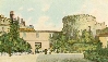 POREC > Alte Postkarte > Altstadt - Kula Pietra de Mula (Runder Turm)